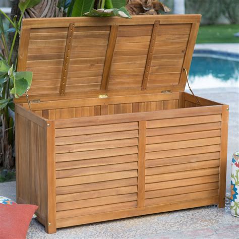 wooden outdoor storage box